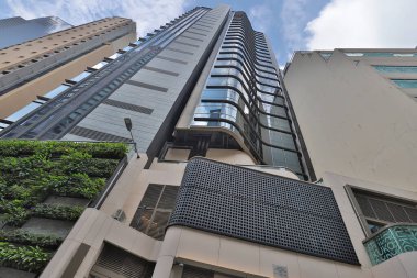 14 Eylül 2020, Sheung Wan 'daki Modern şehir gökdelenleri.