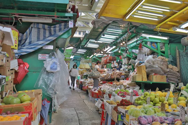 Den Våta Marknaden Graham Street Central Sept 202 — Stockfoto