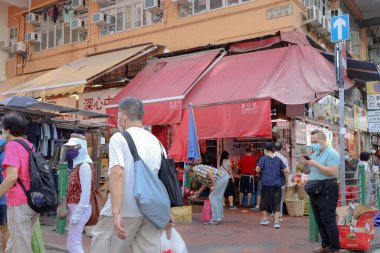 Apliu Market Caddesi, Sham Shui Po, KlN, H.K. 26 Ağustos 2020 