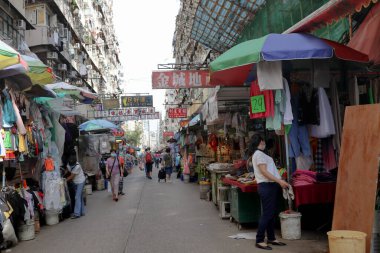 Apliu Market Caddesi, Sham Shui Po, KlN, H.K. 26 Ağustos 2020 