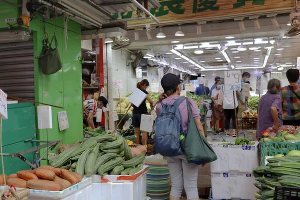 Estilo Vida Apliu Market Street Sham Shui Kin Ago 2020 —  Fotos de Stock