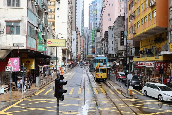 Tram Sai Ying Pun Hong Kong September 2020 — Stockfoto