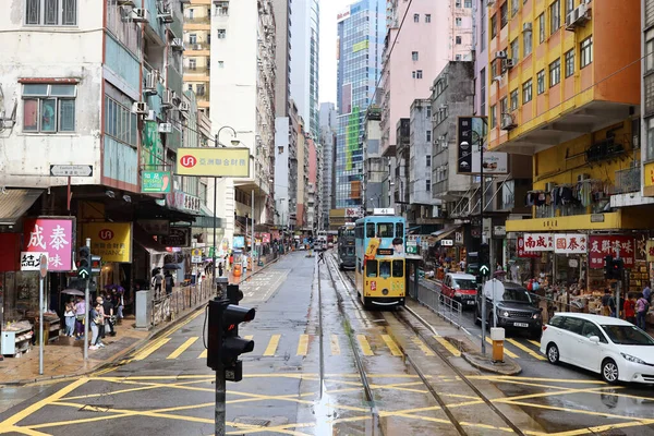 Sai Ying Pun tramvayı, Hong Kong 18 Eylül 2020