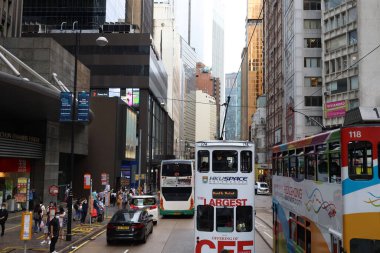 Sheung Wan 'ın ofis binalarının manzarası 18 Eylül 2020