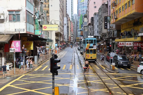 Sai Ying Pun tramvayı, Hong Kong 18 Eylül 2020