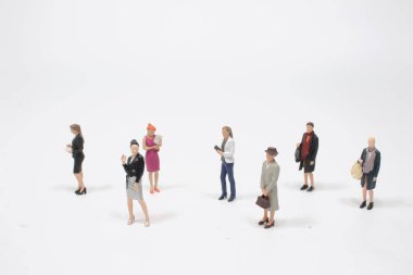 Küçük iş kadınlarından oluşan büyük bir grup.