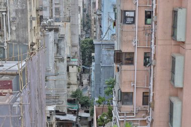  Yau Ma Tei Hong Kong 'da dar bir yol 23 Eylül 2020