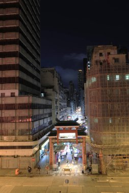 23 Eylül 2020 Temple Caddesi, Hong Kong 'un en ünlü gece marketi..