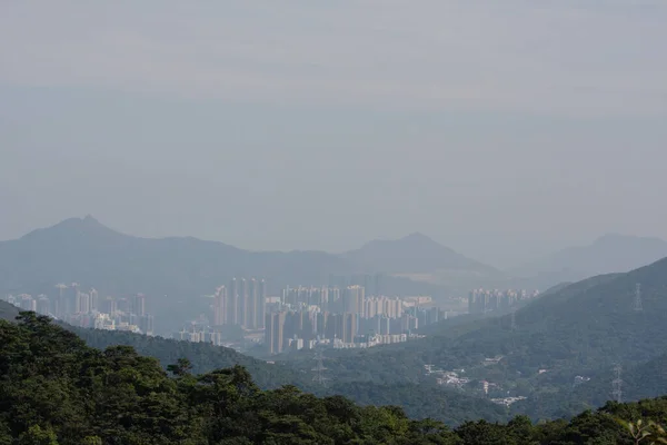 Uma Vista Kowloon Peakl Cidade Nova Tseung Kwan Setembro 2007 — Fotografia de Stock