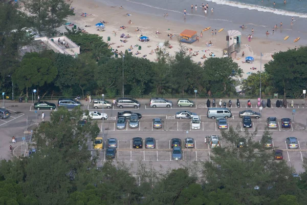 Parking Sur Plage Baie Eau Claire Sept 2007 — Photo