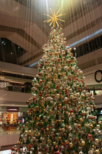 Χριστουγεννιάτικα Στολίδια Στο Εμπορικό Κέντρο Χονγκ Κονγκ Δεκ 2007 — Φωτογραφία Αρχείου