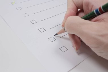 İşaretleme Kutusu, Kalem ve elle İşaretleme Listesi