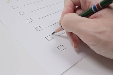 İşaretleme Kutusu, Kalem ve elle İşaretleme Listesi