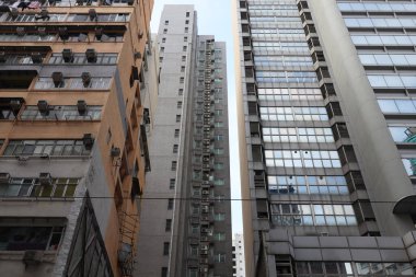 Wan Chai, Hong Kong 'daki yeni modern konut binası 4 Ekim 2020