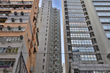 Wan Chai, Hong Kong 'daki yeni modern konut binası 4 Ekim 2020