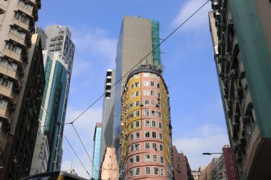 Wan Chai, Hong Kong 'daki yeni modern konut binası 4 Ekim 2020