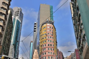 Wan Chai, Hong Kong 'daki yeni modern konut binası 4 Ekim 2020