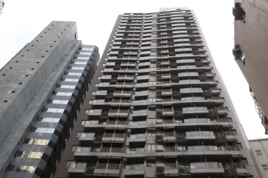 Wan Chai, Hong Kong 'daki yeni modern konut binası 4 Ekim 2020