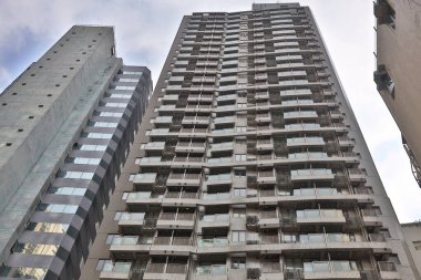 Wan Chai, Hong Kong 'daki yeni modern konut binası 4 Ekim 2020