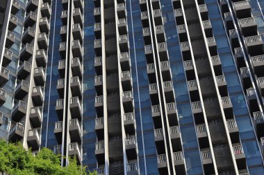 3 Ekim 2020 'de Mong kok' taki yeni modern konut binası.