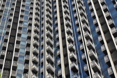 3 Ekim 2020 'de Mong kok' taki yeni modern konut binası.