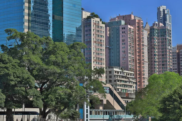 Mong Kok District Kontor Och Bostadshus Hong Kong Okt 2020 — Stockfoto