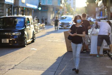Yau Ma Tei Toptan Meyve Pazarı, 3 Ekim 2020 'de birkaç düşük katlı binadan oluşmaktadır.