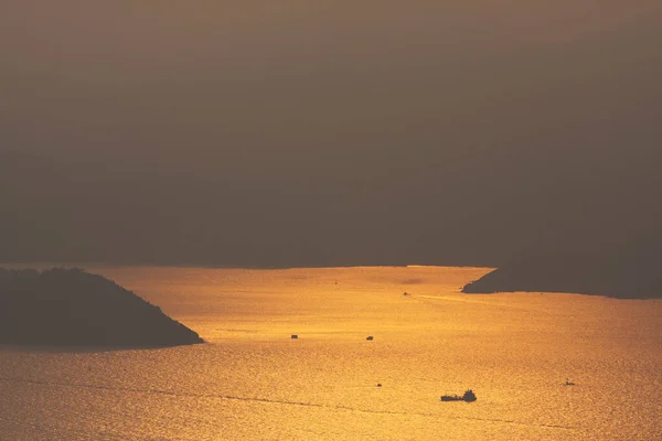 Een Zonsondergang Van Belcher Bay Hong Kong — Stockfoto