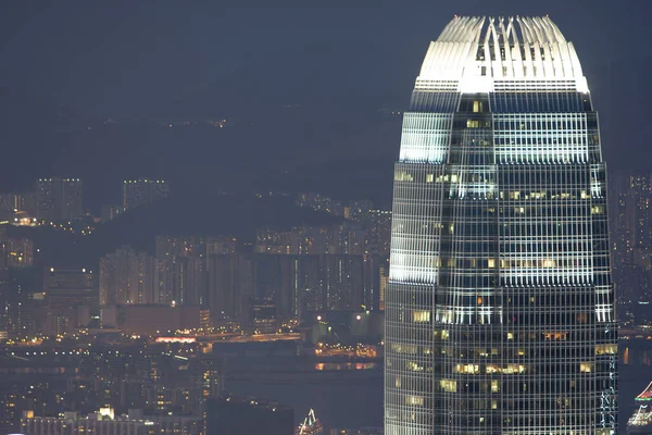 Close Office Building Night Hong Kong Sept 2007 — Stock Photo, Image