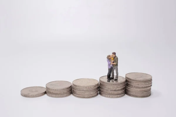 Concept Retirement Planning Miniature People — Stock Photo, Image