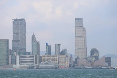 Modern gökdelen binası Tsim Sha Tsui, Hong Kong 1 Ekim 2020 