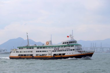 FERRY Cheung Chau 'dan merkeze, Hong Kong 1 Ekim 2020