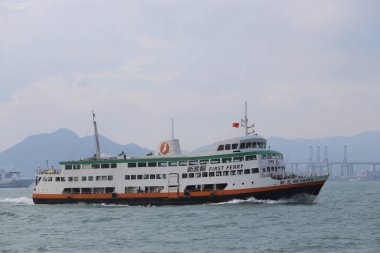 FERRY Cheung Chau 'dan merkeze, Hong Kong 1 Ekim 2020