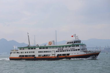 FERRY Cheung Chau 'dan merkeze, Hong Kong 1 Ekim 2020