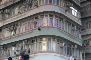 Mong kok 'un batısındaki eski apartman binaları veya Tong Lau 10 Ekim 2020