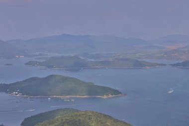 16 Ekim 2020, Hong Kong 'daki Port Shelter' da sonbahar sezonu.