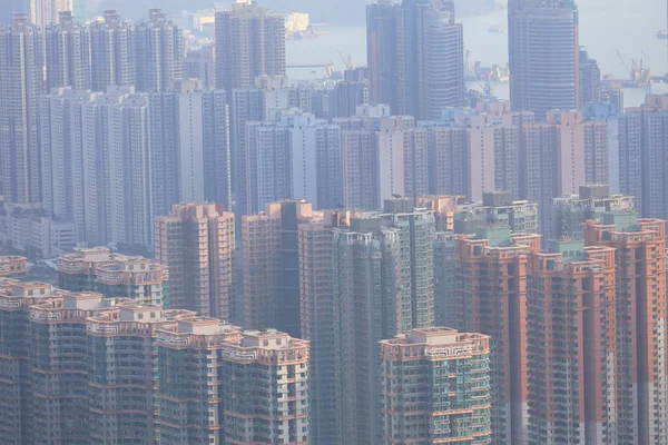 Říj 2020 Blok Bytových Zdí Vzor Tko Hong Kong — Stock fotografie