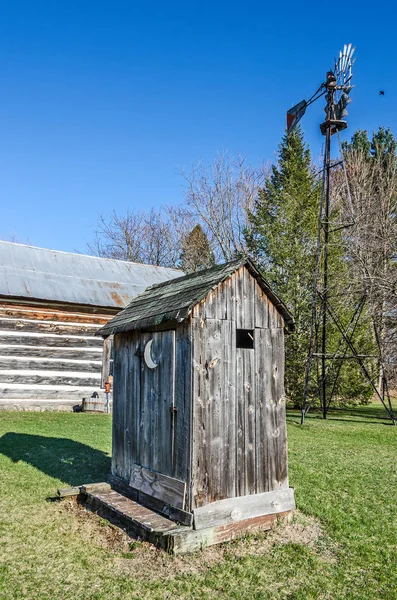 Outhouse With Crescent Moon Stock Photos Royalty Free Outhouse