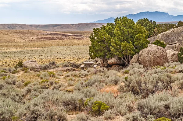 Wyoming Landschap met Blauwe Bergen — Stockfoto