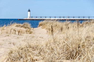 Michigan Gölü 'nde Manistee Işığı