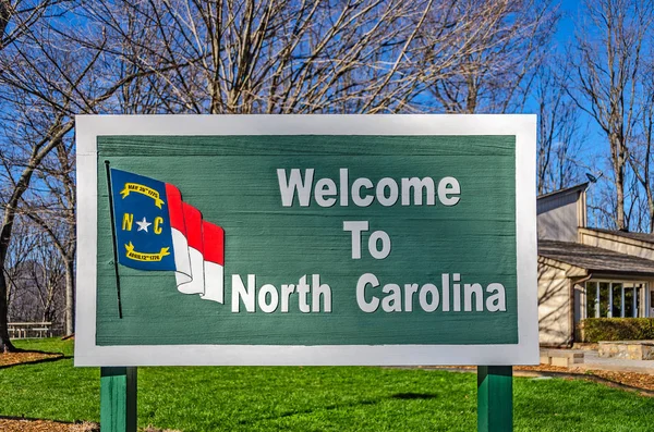 Bienvenido a Carolina del Norte Sign — Foto de Stock