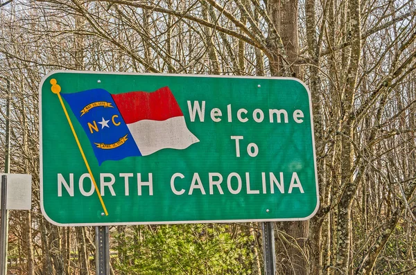 Bienvenido a Carolina del Norte Sign — Foto de Stock