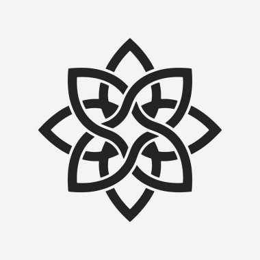 Celtic Cross posteri için düz tasarım konsepti basitlik, zarafet ve tanınma kolaylığı üzerine odaklanır. Banner, Logos, Etiketler ve Simgeler için Vektör İşareti. Vektör İllüstrasyonu