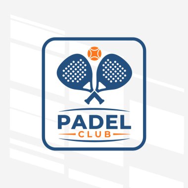 Padel Club için logo tasarımı basitlik, zarafet ve tanınma kolaylığı üzerine odaklanır. Banner, Logos, Etiketler ve Simgeler için Vektör İşareti. Vektör İllüstrasyonu