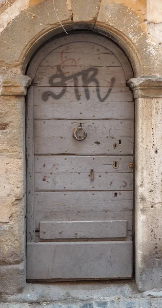 Vecchio Dettaglio Primo Piano Della Porta — Foto Stock