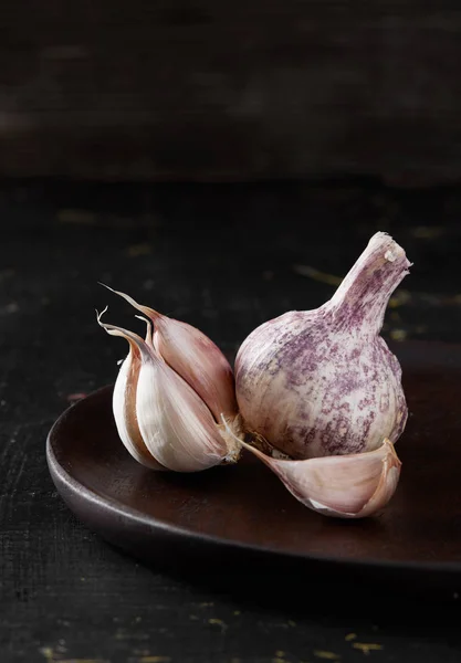 Garlic cloves and garlic bulb