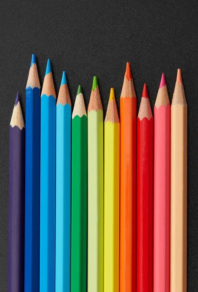 Multi Színes Ceruza Táblára — Stock Fotó