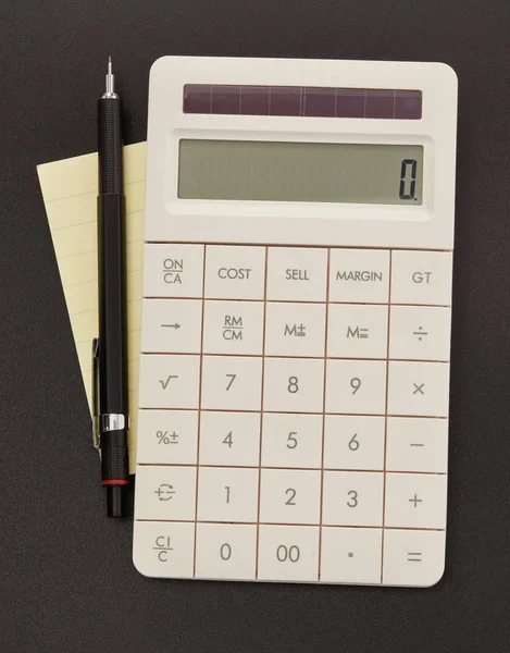 Kalkulator Uwaga Klej Pióra — Zdjęcie stockowe