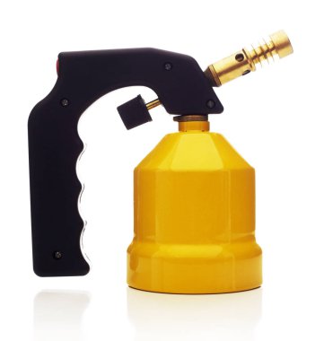 Beyaz izole gaz silindir