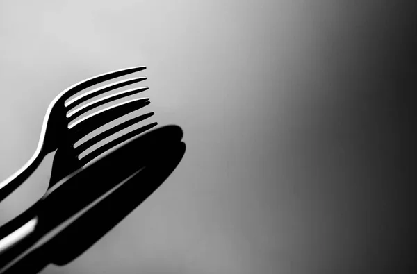 Fork Knife Black — Stock Photo, Image